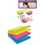 Multi-kostka samoprzylepna POST-IT® Super Sticky (2014-SC-BYFG),76x76mm, 4x75 kart., mix kolorów, Bloczki samoprzylepne, Papier i etykiety