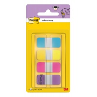 Index dividers, POST-IT®, for archiving (676-AYPV), PP, strong, 16x38mm, 4x10 pcs, assorted colours