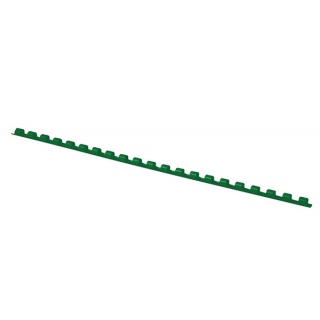 Grzbiety do bindowania OFFICE PRODUCTS, A4, 6mm (25 kartek), 100 szt.,zielone, Akcesoria do laminacji i bindowania, Prezentacja