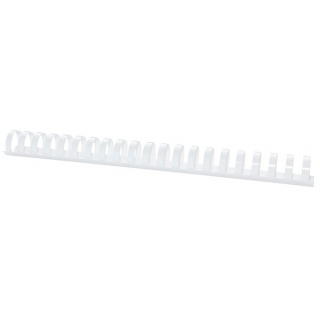 Grzbiety do bindowania OFFICE PRODUCTS, A4, 25mm (240 kartek), 50 szt., białe, Akcesoria do laminacji i bindowania, Prezentacja