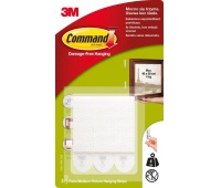 Velcro strips, Command™ (17201 PL), for hanging pictures, large, 3 pcs, white