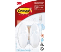 Haki łazienkowe COMMAND™ (BATH-18), średnie, 2 szt., białe