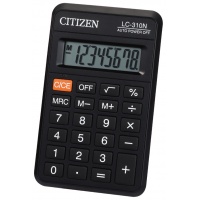 Kalkulator kieszonkowy CITIZEN LC-310N, 8-cyfrowy, 114x69mm, czarny, Kalkulatory, Urządzenia i maszyny biurowe