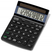 Kalkulator biurowy CITIZEN ECC-310, 12-cyfrowy, 173x107mm, czarny, Kalkulatory, Urządzenia i maszyny biurowe
