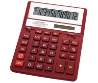 Office calculator, CITIZEN SDC-888XRD, 12-digit, 203x158mm, red