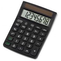 Kalkulator biurowy CITIZEN ECC-210, 8-cyfrowy, 143x102mm, czarny, Kalkulatory, Urządzenia i maszyny biurowe