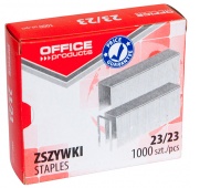 Zszywki OFFICE PRODUCTS, 23/23, 1000szt., Zszywki, Drobne akcesoria biurowe