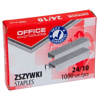 Zszywki OFFICE PRODUCTS, 24/10, 1000szt., Zszywki, Drobne akcesoria biurowe
