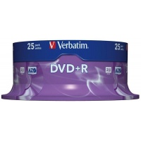 Płyta DVD+R VERBATIM AZO, 4,7GB, prędkość 16x, cake, 25szt., srebrny mat, Nośniki danych, Akcesoria komputerowe