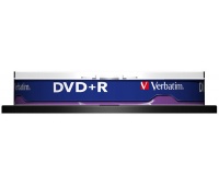 Płyta DVD+R VERBATIM AZO, 4,7GB, prędkość 16x, cake, 10szt., srebrny mat, Nośniki danych, Akcesoria komputerowe