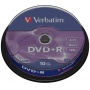 DVD+R VERBATIM AZO, 4.7GB, speed 16x, cake, 10 pcs, matt silver