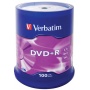 Płyta DVD+R VERBATIM AZO, 4,7GB, prędkość 16x, cake, 100szt., srebrny mat, Nośniki danych, Akcesoria komputerowe
