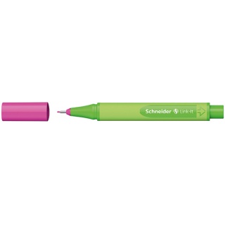 Cienkopis SCHNEIDER Link-It, 0,4mm, różowy, Cienkopisy, pióra kulkowe, Artykuły do pisania i korygowania