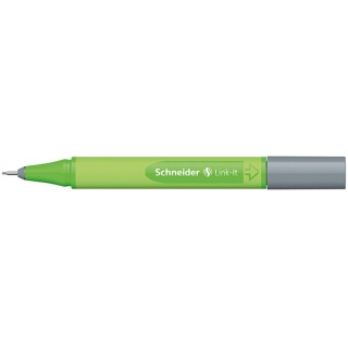 Cienkopis SCHNEIDER Link-It, 0,4mm, szary, Cienkopisy, pióra kulkowe, Artykuły do pisania i korygowania