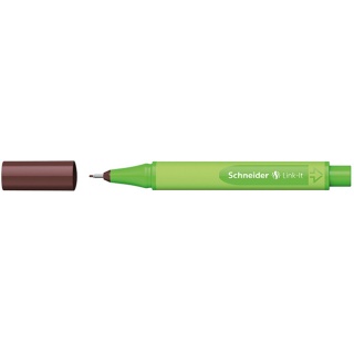 Cienkopis SCHNEIDER Link-It, 0,4mm, ciemnobrazowy, Cienkopisy, pióra kulkowe, Artykuły do pisania i korygowania