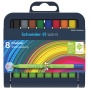 Cienkopis SCHNEIDER Link-It, 0,4mm, stojak - podstawka, 8szt. mix kolorów, Cienkopisy, pióra kulkowe, Artykuły do pisania i korygowania