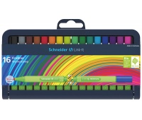 Cienkopis SCHNEIDER Link-It, 0,4mm, stojak - podstawka, 16szt. mix kolorów, Cienkopisy, pióra kulkowe, Artykuły do pisania i korygowania