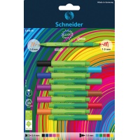 Cienkopis/Flamaster SCHNEIDER Link-It, 5szt. + 5szt. mix kolorów na blistrze, Flamastry, Artykuły do pisania i korygowania