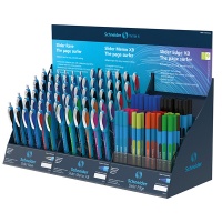 Pens, SCHNEIDER Slider Rave, Memo, Edge, display stand, 140pcs + 20 refills, assorted colours