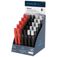Ballpoint pens, SCHNEIDER Breeze 2017, M, display, 30pcs, assorted colours