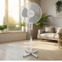 Fan ESPERANZA Hurricane, standing, 40 cm, white-gray, Fans, Office equipment