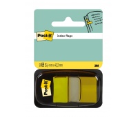 Index dividers, POST-IT® (680-5), PP, 25x43mm, 50 cards, yellow