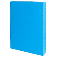Elasticated box file, OFFICE PRODUCTS, pressboard, A4/40, 450gsm, blue
