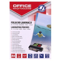 Laminating film, OFFICE PRODUCTS, A6, 2x80micr, glossy, 100pcs, transparent