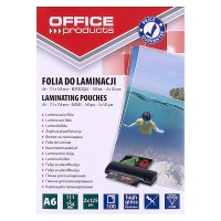 Laminating film, OFFICE PRODUCTS, A6, 2x125micr, glossy, 100pcs, transparent