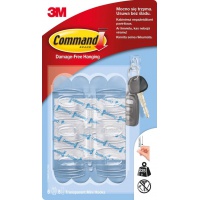 Reusable hooks, COMMAND™ (17006 CLR), small, 6pcs, transparent
