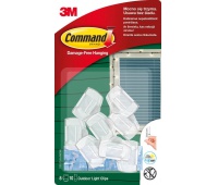 Clips for hanging COMMAND™ Outdoor lights(17017CLR-AWCEE), 8 pcs, transparent