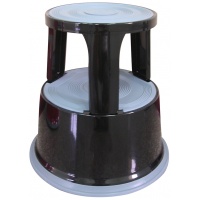 Office stool, Q-CONNECT, mobile, metal, black