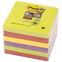 Self-adhesive memo pad, POST-IT® Super sticky Z-Notes (R330-6SS-MAR), 76x76mm, 6x90 sheets, Marrakesh palette