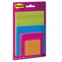 Self-adhesive memo pad, POST-IT® Super Sticky (4622-SSEU), different sizes, 4x45 sheets, pendant, assorted colours
