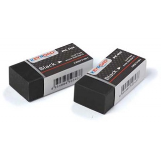 Gumka uniwersalna KEYROAD Black, 3szt., blister, czarna, Plastyka, Artykuły szkolne