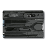 Scyzoryk VICTORINOX Swisscard Classic, celidor, 82mm, transparentny czarny, Scyzoryki, Ochrona indywidualna