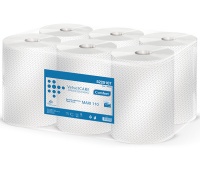 Ręczniki w roli celulozowe VELVET Profesional Maxi, 2-warstwowe, 478 listków, 6szt., białe, Ręczniki papierowe i dozowniki, Artykuły higieniczne i dozowniki