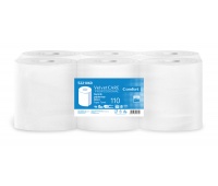 Ręczniki w roli celulozowe VELVET Professional Maxi, 2-warstwowe, 550 listk&oacute;w, 6szt., białe, Ręczniki papierowe i dozowniki, Artykuły higieniczne i dozowniki