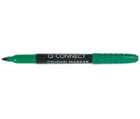 Marker do płyt CD/DVD Q-CONNECT, 1mm (linia), zielony, Markery, Artykuły do pisania i korygowania