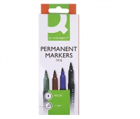Marker CD/DVD Q-CONNECT, 1 mm, 4pcs, polybag, assorted colors