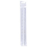 Finger-grip ruler DONAU, 30cm, pendant packing, transparent