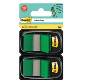 Zakładki indeksujące POST-IT® (680-G2EU), PP, 25,4x43,2mm, 2x50 kart., zielone, Zakładki indeksujące, Papier i etykiety