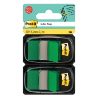 Zakładki indeksujące POST-IT® (680-G2EU), PP, 25,4x43,2mm, 2x50 kart., zielone, Zakładki indeksujące, Papier i etykiety