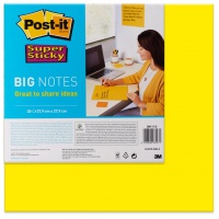 Bloczek samoprzylepny POST-IT® Super Sticky Big Notes (BN11 -EU), 280x280mm,1x30 kart., żółty, Bloczki samoprzylepne, Papier i etykiety