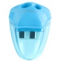 Pencil sharpener KEYROAD Star, plastic, double, with container, display packing, color mix