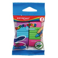 Gumka uniwersalna KEYROAD Elastic Touch, 2szt., blister, mix kolorów, Plastyka, Artykuły szkolne
