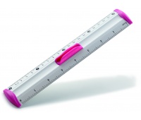 Soft grip ruler KEYROAD Measure Clip, 20 cm, display packing, color mix