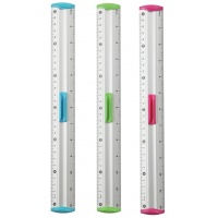 Soft grip ruler KEYROAD Measure Clip, 30 cm, display packing, color mix