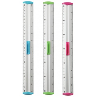 Linijka z uchwytem KEYROAD Measure Clip, 30 cm, display, mix kolor&oacute;w, Linijki, ekierki, kątomierze, Artykuły do pisania i korygowania