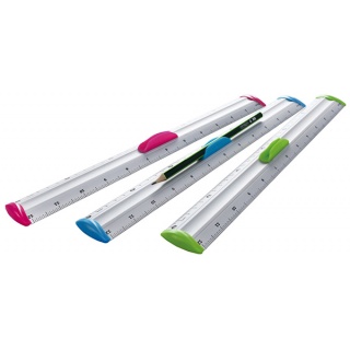 Linijka z uchwytem KEYROAD Measure Clip, 30 cm, display, mix kolor&oacute;w, Linijki, ekierki, kątomierze, Artykuły do pisania i korygowania